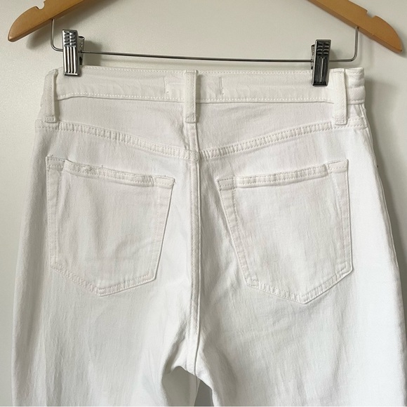 Abercrombie & Fitch Ankle Straight Ultra High Rise White Jeans, Sz 28/6 - Picture 10 of 13